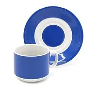 Чайная пара фарфоровая 220см³  quot;экспресс quot;  quot;Sunrise quot; (7С1665Ф34), синий, в коробке