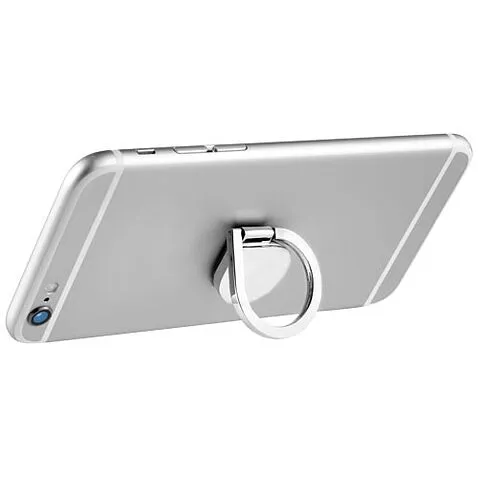 Держатель телефона с алюминиевым кольцом для сотового телефона - Серебряный