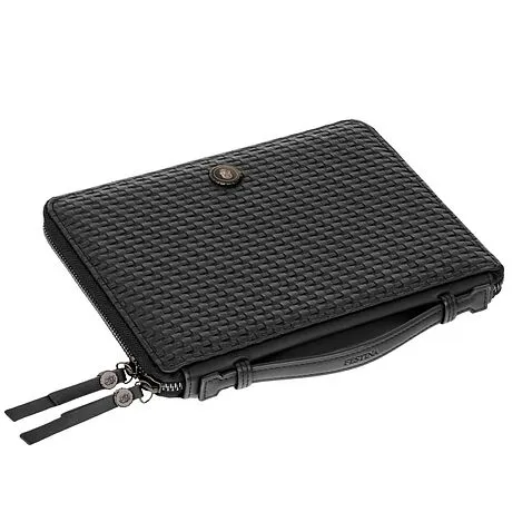 Папка для участника конференции формата А5 Interlace Black