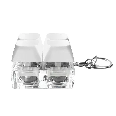 Брелок Press Anti Stress с LED подсветкой (фонарик), белый