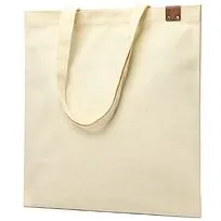 Сумка для покупок IVORY 325 г/м² с PU нашивкой, коричневый