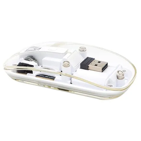 Мышь компьютерная беспроводная прозрачная Limpid, белый