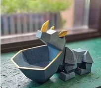 Статуэтка хранитель Носорог, аквамарин