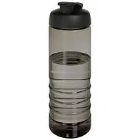 Спортивная бутылка H2O Active® Eco Treble объемом 750 мл с куполообразной крышкой - темно-серый