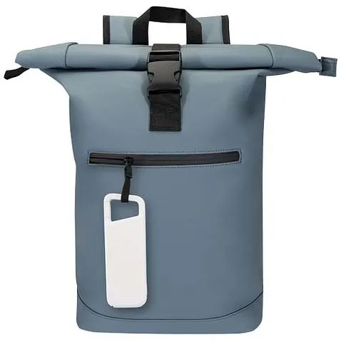 Водонепроницаемый внешний аккумулятор Alkes 5000 мАч 12 Вт из переработанного пластика с карабином - Белый