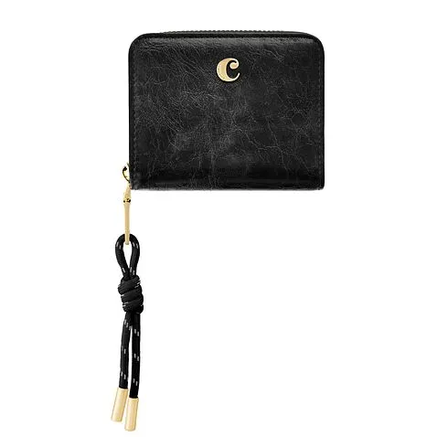Card wallet with flap Philomène Black