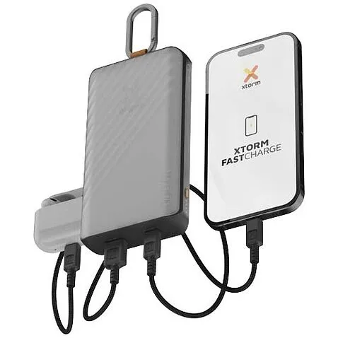 Портативное зарядное устройство Xtorm XG2S101 Go2 на солнечных батареях 10 000 мАч 15 Вт с подсветкой  - темно-серый