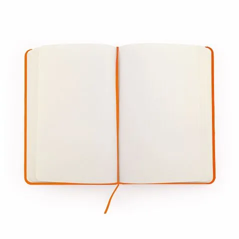 Блокнот A6 CORAL в твёрдом переплёте, ОРАНЖЕВЫЙ