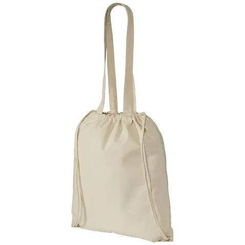 Рюкзак со шнурком Eliza из хлопчатобумажной ткани плотностью 240 г/м² - Natural
