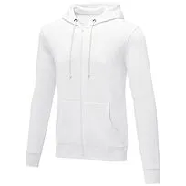 Theron Мужская толстовка с капюшоном и молнией - Белый