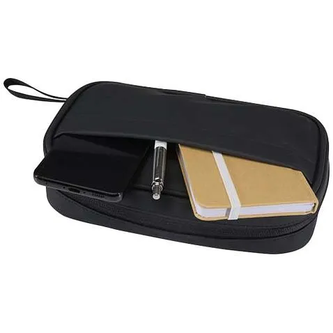 Сумка для техники Resi Plus, изготовленная из переработанных материалов согласно стандарту GRS, объемом 1 л - сплошной черный