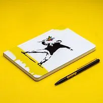 Набор Pininfarina Banksy Метатель цветов: шариковая ручка GrafeeX и блокнот линованный из каменной б