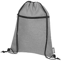 Рюкзак со шнурком Ross из переработанного ПЭТ - Heather medium grey