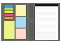 Блокнот А5 Tasmania, в твердой обложке со стикерами в линейку, серый