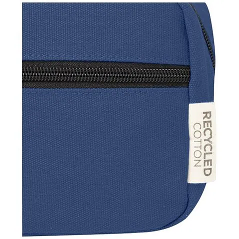 Косметичка Joey из холста, переработанного по стандарту GRS, объемом 3,5 л - Темно - синий