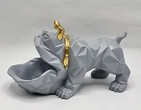 Статуэтка хранитель Бульдог, серый