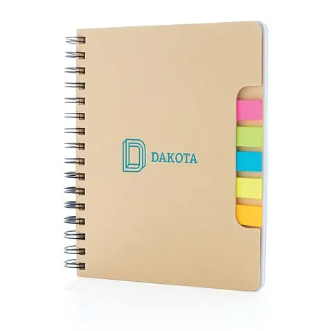 Блокнот на спирали Kraft со стикерами, А5