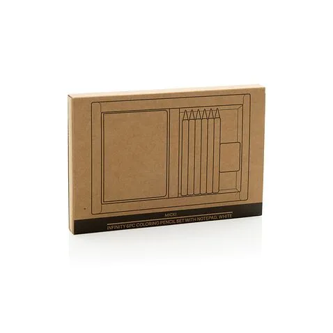 Набор вечных цветных карандашей Micki Infinity GRS с блокнотом и ластиком