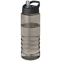 Спортивная бутылка H2O Active® Eco Treble объемом 750 мл с куполообразной крышкой  - темно-серый
