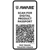 Trip Aware™ дорожная косметичка из переработанного материала 2 л - Белый