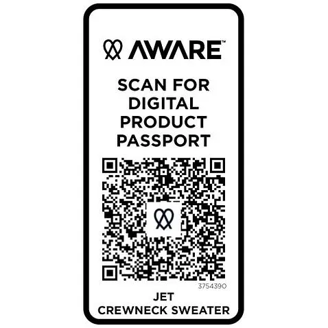 Jet унисекс Aware™ свитер с круглым вырезом из переработанных материалов - сплошной черный