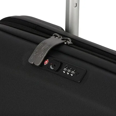 Чемодан складной Rollink FLEX LIGHT 55x40x20 см, 4 колеса, черный