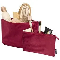 Swift набор косметичек из переработанного бархата GRS - Бургунди