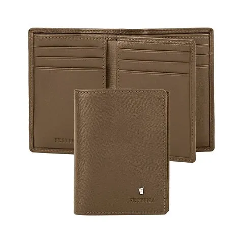 Card holder with flap Chronobike Camel