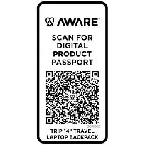 Trip 14” Aware™ рюкзак для ноутбука из переработанного материала объемом 9 л - Белый