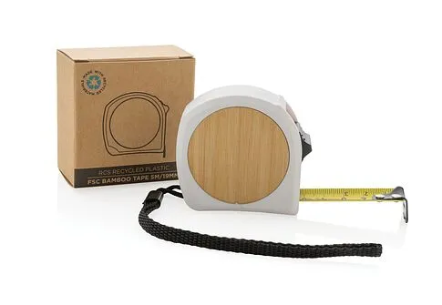 Рулетка Bamboo из переработанного пластика RCS, 5м/19 мм