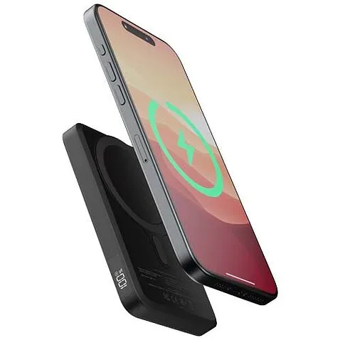 Xtorm FS5W051 магнитное беспроводное портативное зарядное устройство емкостью 5 000 мАч - сплошной черный