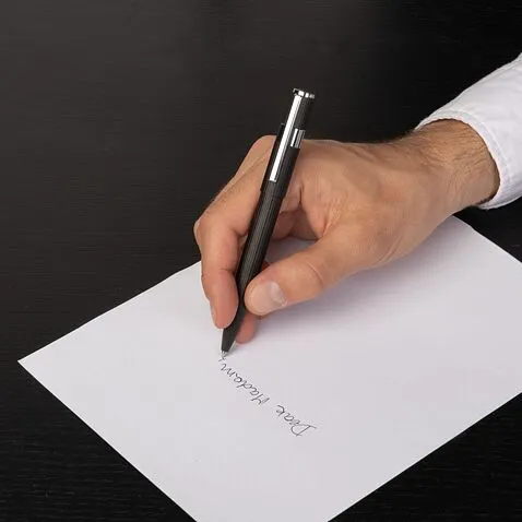 Шариковая авторучка Gear Pinstripe Black / Chrome