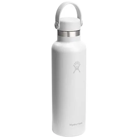 Термобутылка Hydro Flask со стандартным горлышком объемом 621 мл из нержавеющей стали с крышкой-соломинкой - Белый Термобутылка Hydro Flask со стандартным горлышком объемом 621 мл из нержавеющей стали с крышкой-соломинкой - Белый