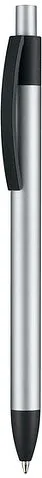 Ручка шариковая Capri, серебристый/черный