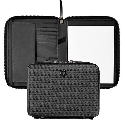 Папка для участника конференции формата А5 Interlace Black