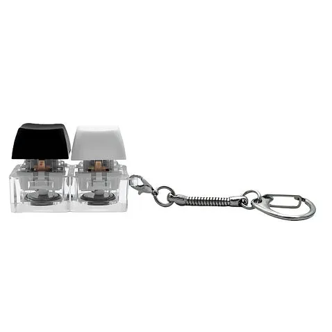 Брелок KeyDuo с LED подсветкой (фонарик), чёрно-белый
