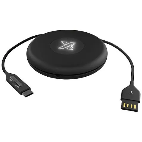 Кабель 3-в-1 SCX.design C18 для путешествий с подсветкой - сплошной черный