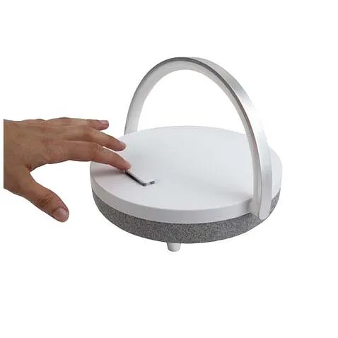 Prixton динамик Bluetooth® 4-в-1 мощностью 10 Вт со светодиодной подсветкой и базой для беспроводной зарядки - Белый