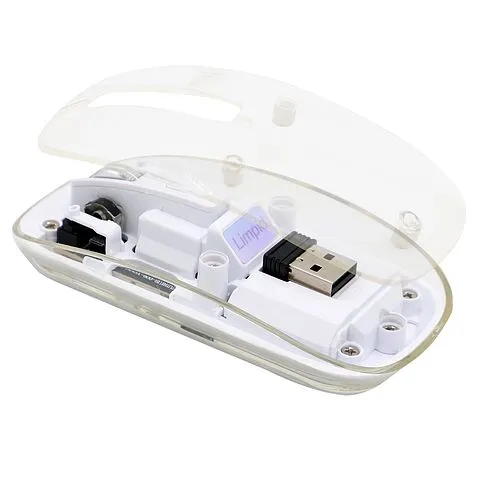 Мышь компьютерная беспроводная прозрачная Limpid, белый