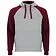 Двухцветное Толстовка BADET унисекс, ПЁСТРЫЙ СЕРЫЙ/ГРАНАТОВЫЙ 3XL