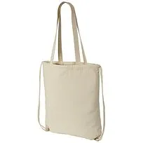 Рюкзак со шнурком Eliza из хлопчатобумажной ткани плотностью 240 г/м² - Natural