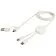 Citala кабель 5-в-1 из переработанной пластмассы длиной 150 см для синхронизации данных и быстрой зарядки мощностью 27 Вт - Белый