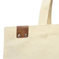 Сумка для покупок IVORY 325 г/м² с PU нашивкой, коричневый