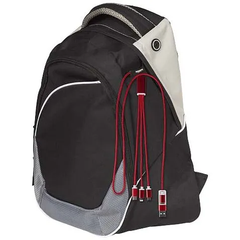 Versatile зарядный кабель 5-1 из переработанного алюминия - Красный