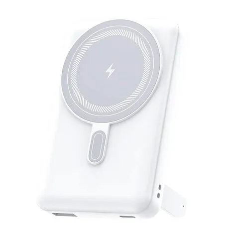 Магнитный внешний аккумулятор Axion с беспроводной зарядкой (15W), 10000 Mah, белый