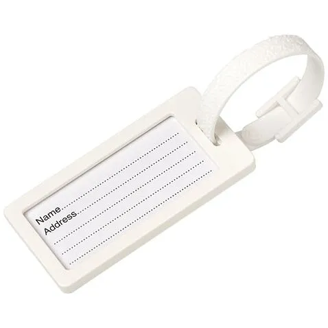 Багажная бирка River с окошком из переработанных материалов - Белый