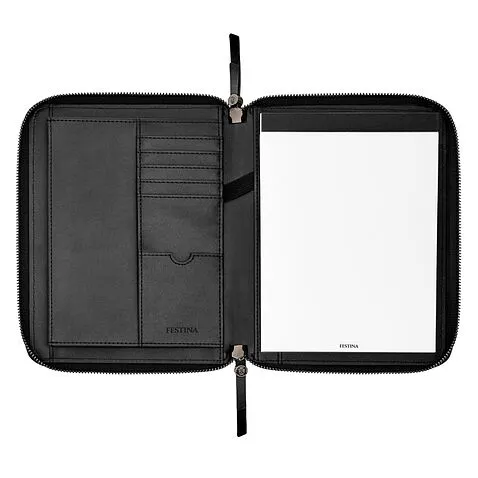 Папка для участника конференции формата А5 Interlace Black