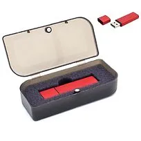 Флешка Loon 16 Гб в футляре, красная