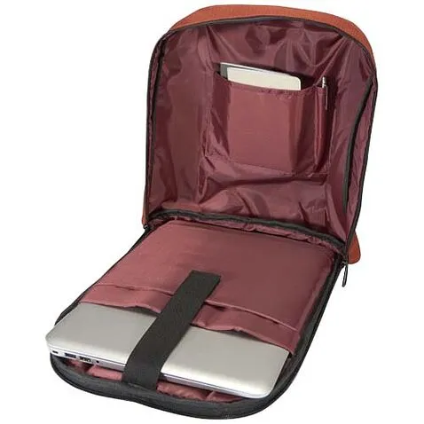 Рюкзак Luma для ноутбука с диагональю экрана 15 дюймов с защитой от кражи объемом 10 л из материала, переработанного по стандарту GRS - Brick