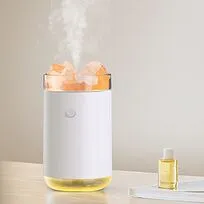 Соляная, светодиодная USB лампа-увлажнитель Aura, белый